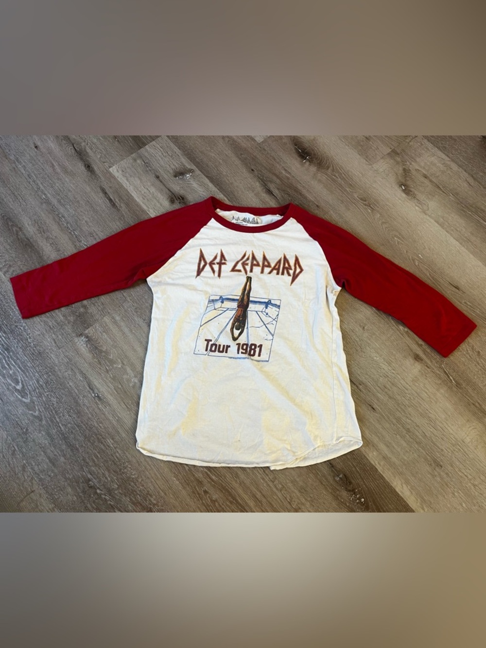 Vintage Def Leopard Raglan 1981 Baseball Tee
